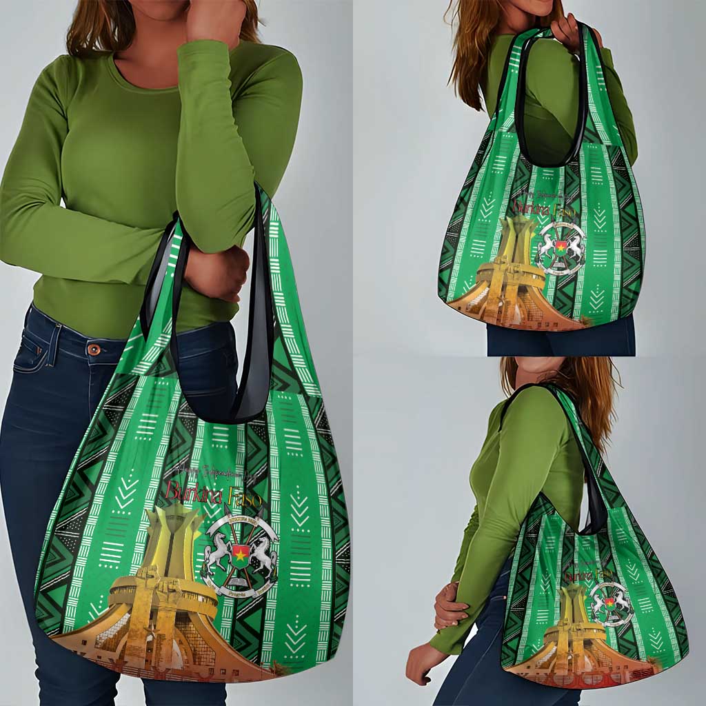 Burkina Faso Martyrs Day Grocery Bag Monument des Heros Nationaux - African Pride