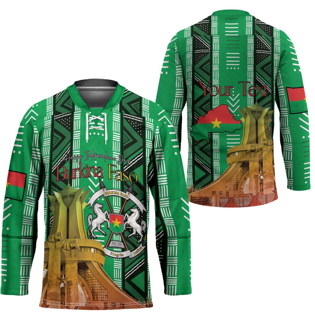 Personalized Burkina Faso Martyrs Day Hockey Jersey Monument des Heros Nationaux
