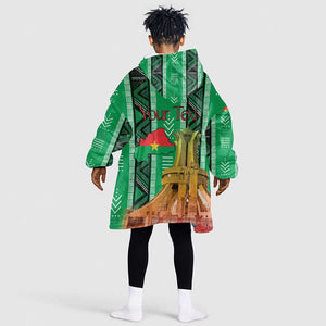 Burkina Faso Martyrs Day Personalized Kid Wearable Blanket Hoodie Monument des Heros Nationaux - African Pride