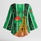 Personalized Burkina Faso Martyrs Day Kimono Sleeve Blouse Monument des Heros Nationaux