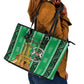 Burkina Faso Martyrs Day Leather Tote Bag Monument des Heros Nationaux - African Pride