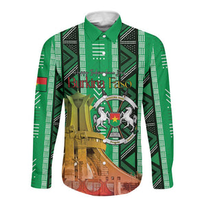 Burkina Faso Martyrs Day Personalized Long Sleeve Button Shirt Monument des Heros Nationaux - African Pride