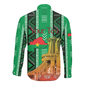 Burkina Faso Martyrs Day Personalized Long Sleeve Button Shirt Monument des Heros Nationaux - African Pride