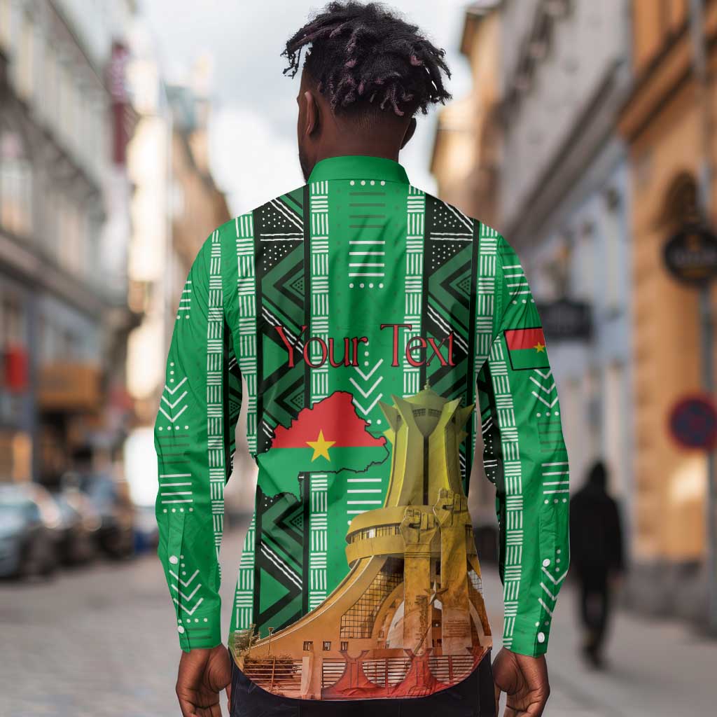 Burkina Faso Martyrs Day Personalized Long Sleeve Button Shirt Monument des Heros Nationaux - African Pride