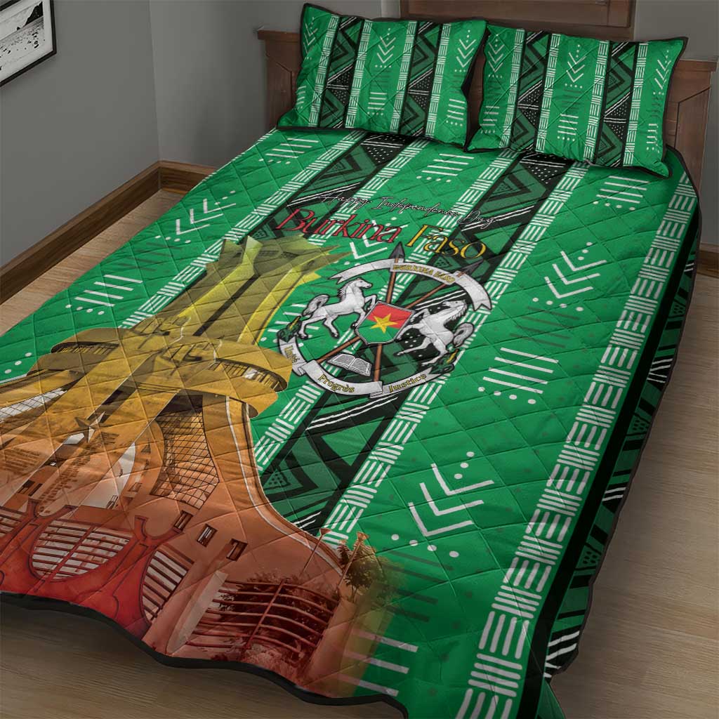 Burkina Faso Martyrs Day Quilt Bed Set Monument des Heros Nationaux - African Pride