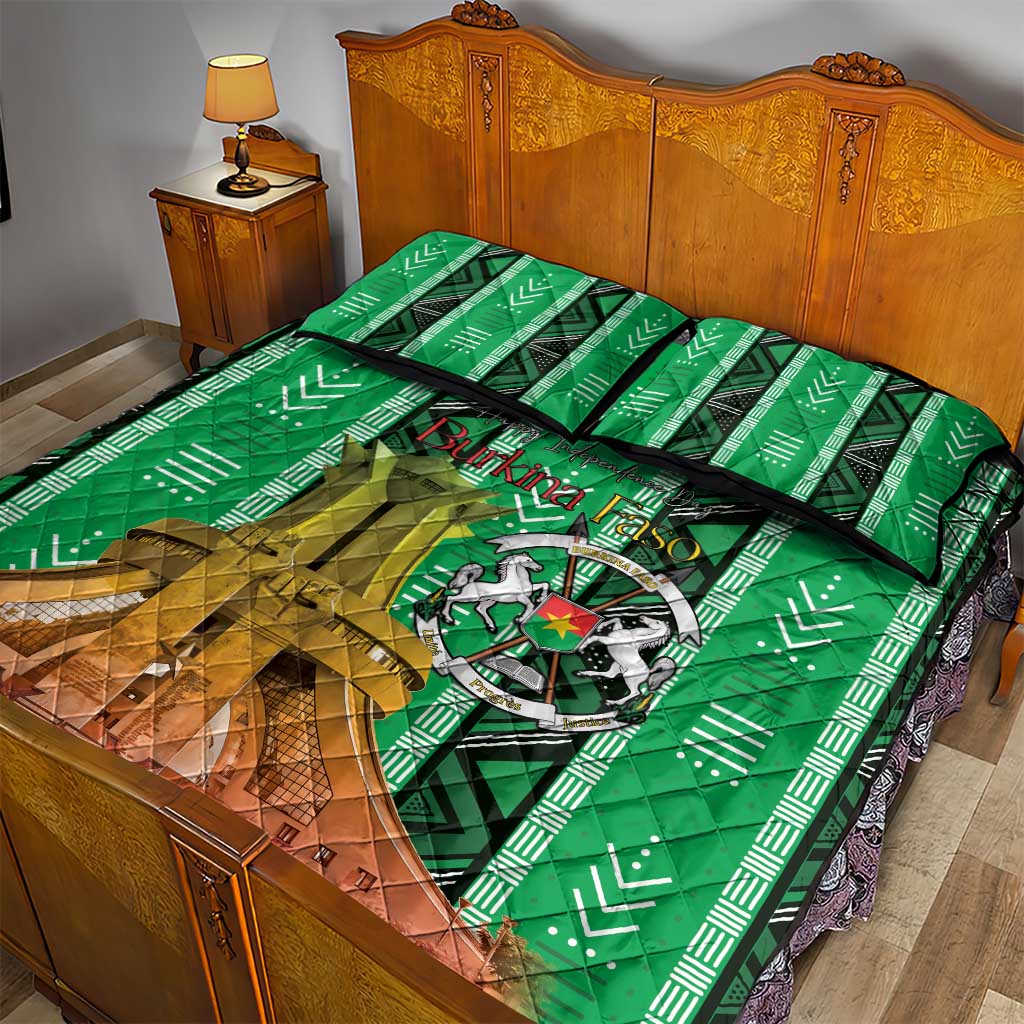 Burkina Faso Martyrs Day Quilt Bed Set Monument des Heros Nationaux - African Pride