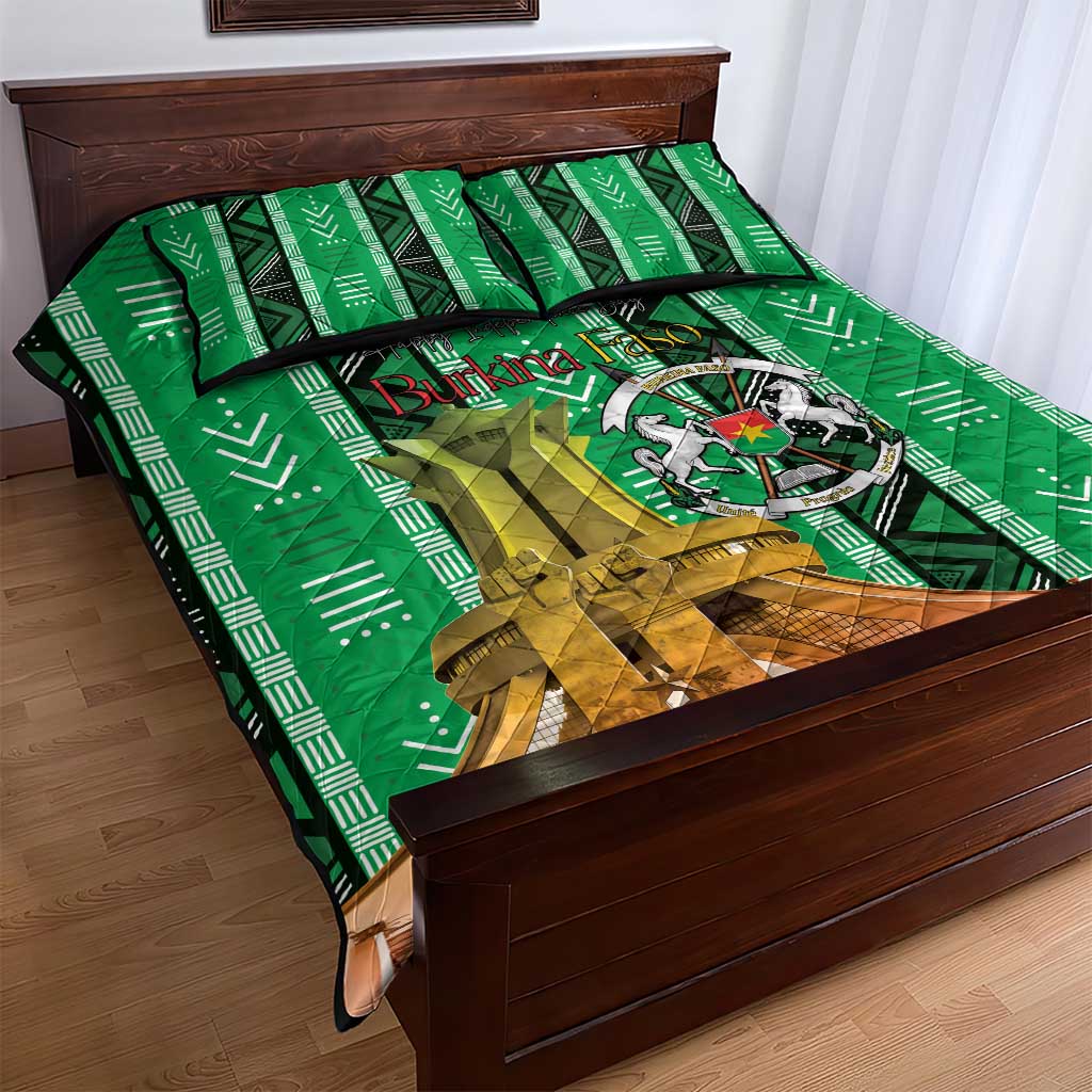 Burkina Faso Martyrs Day Quilt Bed Set Monument des Heros Nationaux - African Pride