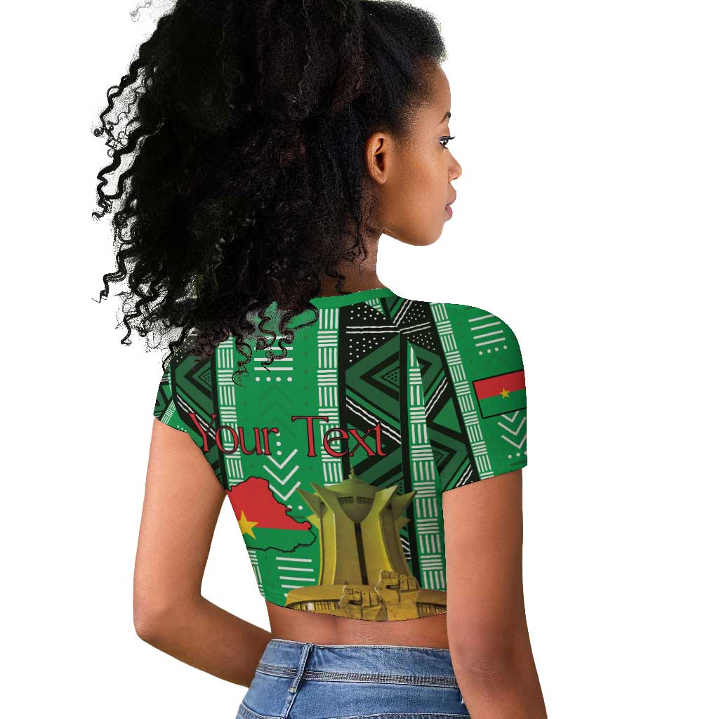 Burkina Faso Martyrs Day Personalized Raglan Cropped T shirt Monument des Heros Nationaux - African Pride