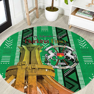 Burkina Faso Martyrs Day Round Carpet Monument des Heros Nationaux - African Pride