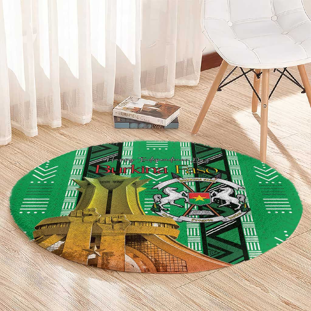 Burkina Faso Martyrs Day Round Carpet Monument des Heros Nationaux - African Pride