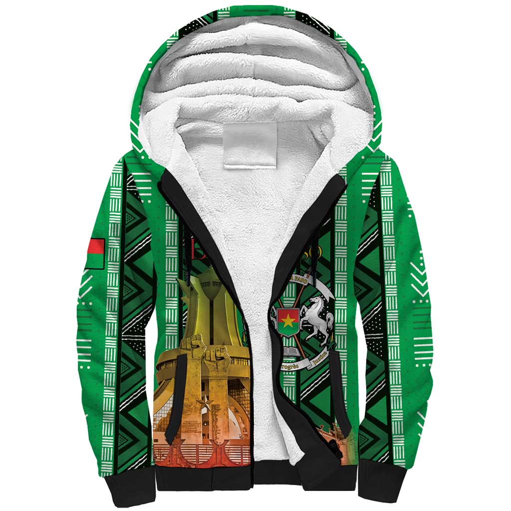 Burkina Faso Martyrs Day Personalized Sherpa Hoodie Monument des Heros Nationaux - African Pride