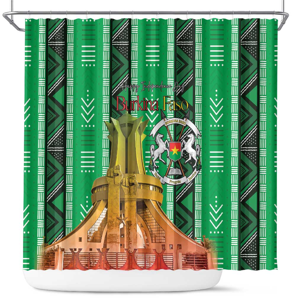 Burkina Faso Martyrs Day Shower Curtain Monument des Heros Nationaux - African Pride
