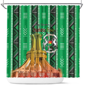 Burkina Faso Martyrs Day Shower Curtain Monument des Heros Nationaux - African Pride