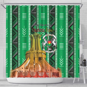 Burkina Faso Martyrs Day Shower Curtain Monument des Heros Nationaux - African Pride