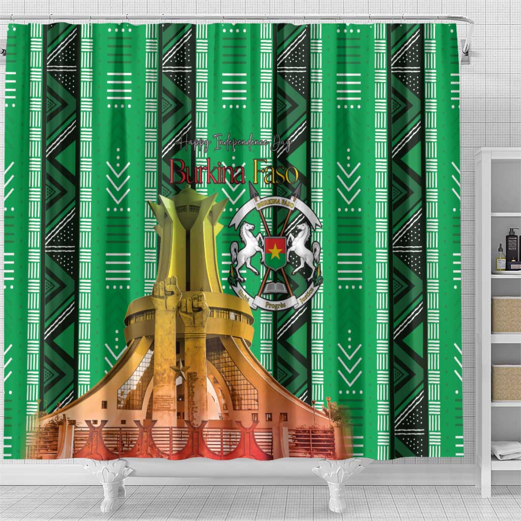 Burkina Faso Martyrs Day Shower Curtain Monument des Heros Nationaux - African Pride