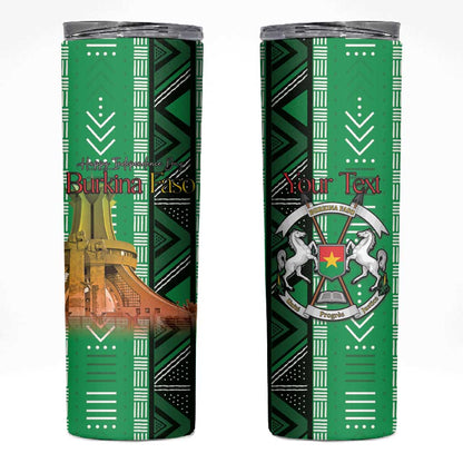Burkina Faso Martyrs Day Personalized Skinny Tumbler Monument des Heros Nationaux - African Pride