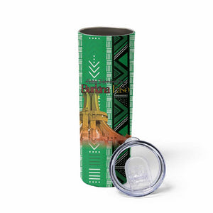 Burkina Faso Martyrs Day Personalized Skinny Tumbler Monument des Heros Nationaux - African Pride