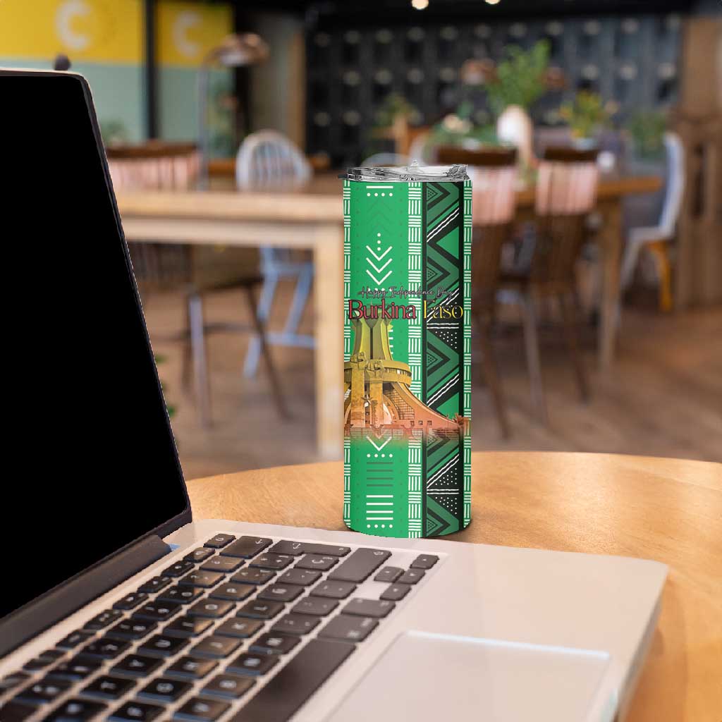 Burkina Faso Martyrs Day Personalized Skinny Tumbler Monument des Heros Nationaux - African Pride