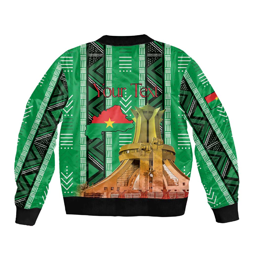 Burkina Faso Martyrs Day Personalized Sleeve Zip Bomber Jacket Monument des Heros Nationaux - African Pride