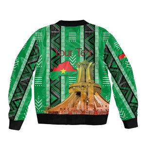 Burkina Faso Martyrs Day Personalized Sleeve Zip Bomber Jacket Monument des Heros Nationaux - African Pride