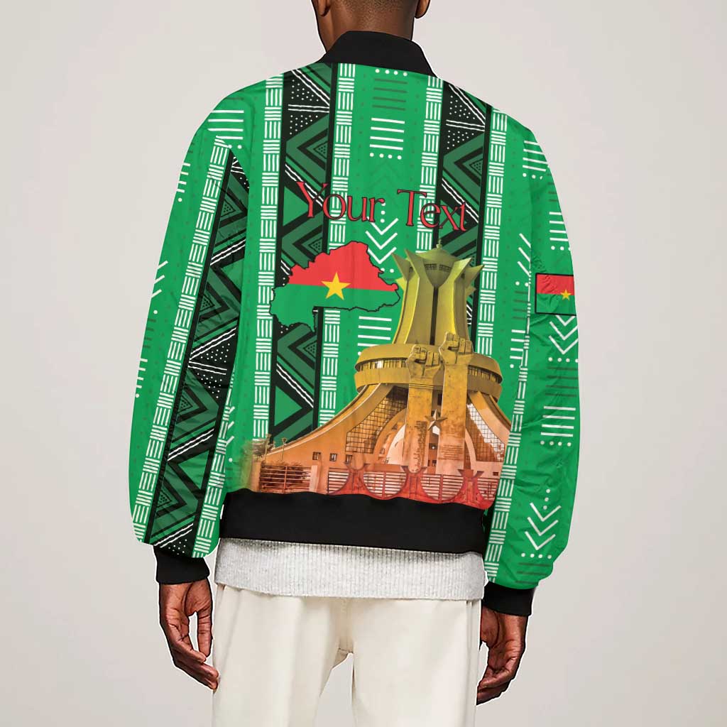 Burkina Faso Martyrs Day Personalized Sleeve Zip Bomber Jacket Monument des Heros Nationaux - African Pride