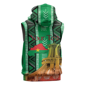 Burkina Faso Martyrs Day Personalized Sleeveless Hoodie Monument des Heros Nationaux - African Pride