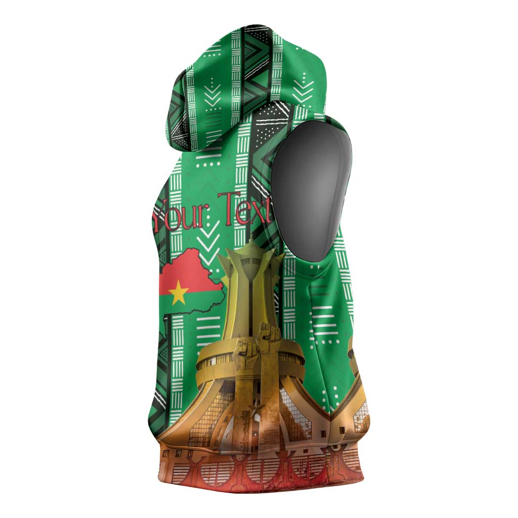 Burkina Faso Martyrs Day Personalized Sleeveless Hoodie Monument des Heros Nationaux - African Pride