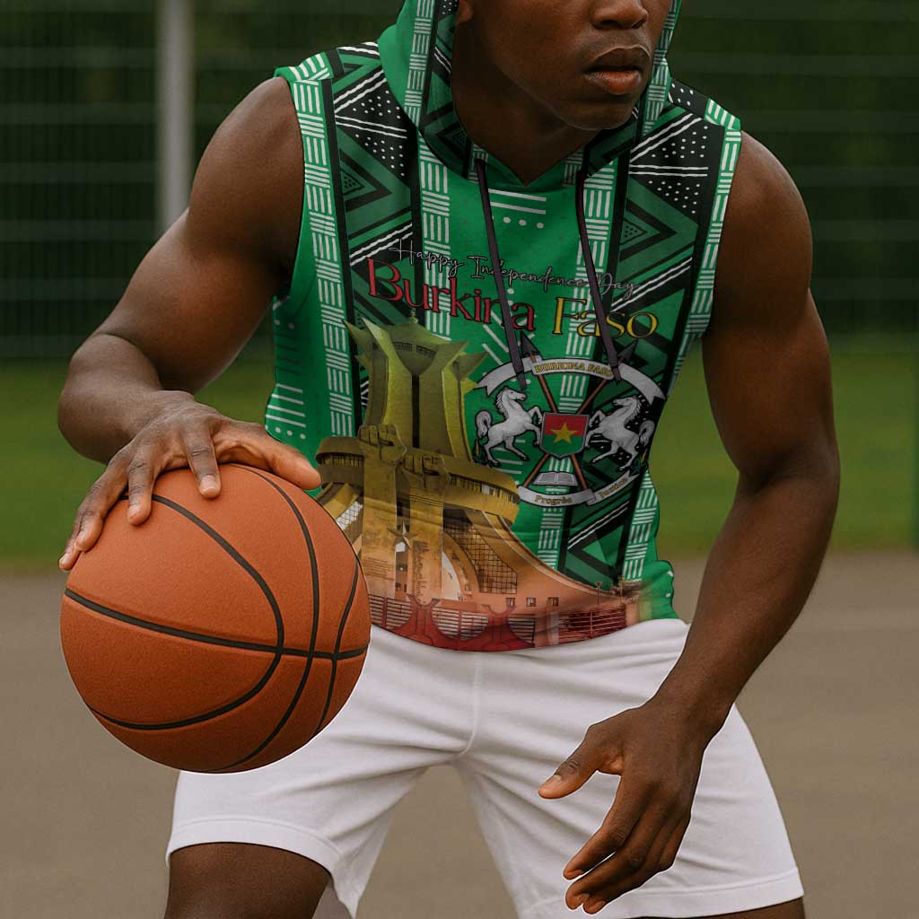 Burkina Faso Martyrs Day Personalized Sleeveless Hoodie Monument des Heros Nationaux - African Pride