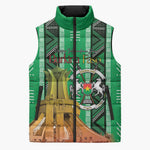 Personalized Burkina Faso Martyrs Day Sleeveless Puffer Jacket Monument des Heros Nationaux