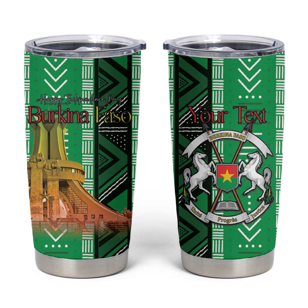 Burkina Faso Martyrs Day Personalized Tumbler Cup Monument des Heros Nationaux - African Pride