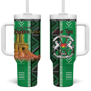 Burkina Faso Martyrs Day Personalized Tumbler With Handle Monument des Heros Nationaux - African Pride