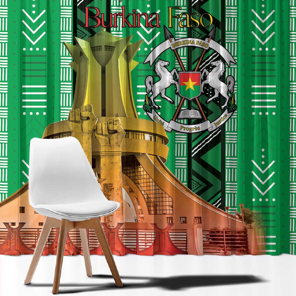 Burkina Faso Martyrs Day Window Curtain Monument des Heros Nationaux - African Pride