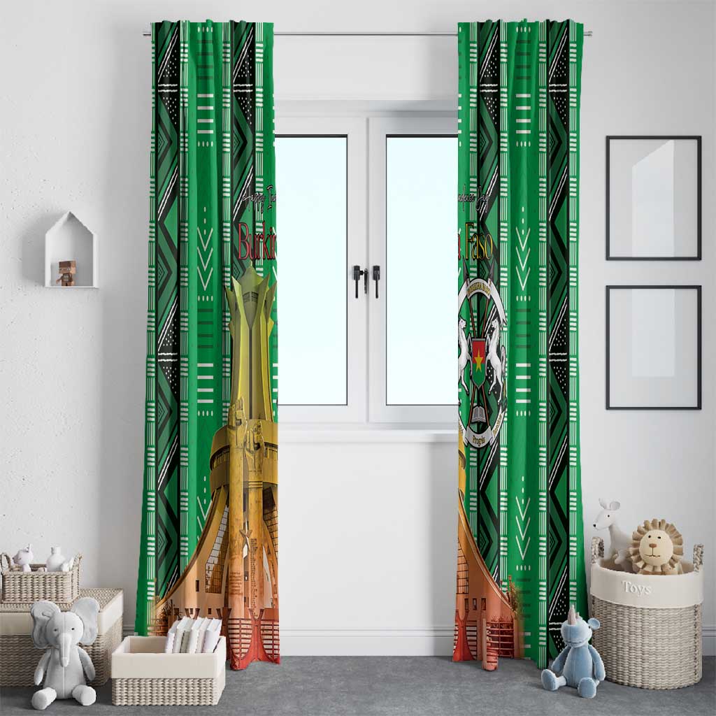 Burkina Faso Martyrs Day Window Curtain Monument des Heros Nationaux - African Pride