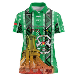 Burkina Faso Martyrs Day Personalized Women Polo Shirt Monument des Heros Nationaux - African Pride