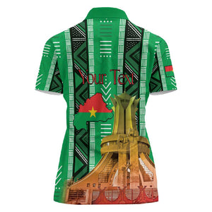Burkina Faso Martyrs Day Personalized Women Polo Shirt Monument des Heros Nationaux - African Pride