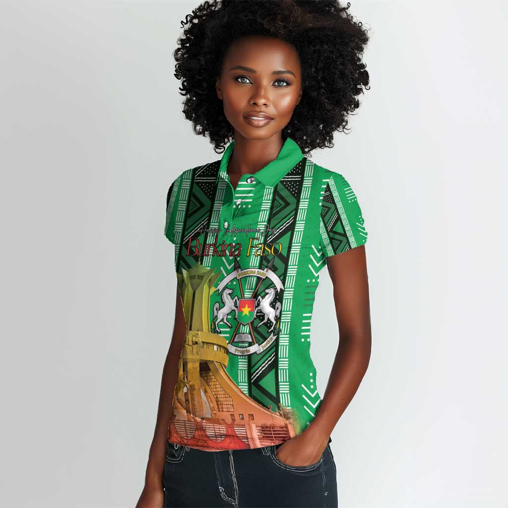 Burkina Faso Martyrs Day Personalized Women Polo Shirt Monument des Heros Nationaux - African Pride
