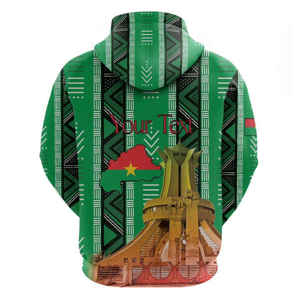 Burkina Faso Martyrs Day Personalized Zip Hoodie Monument des Heros Nationaux - African Pride