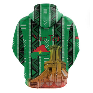 Burkina Faso Martyrs Day Personalized Zip Hoodie Monument des Heros Nationaux - African Pride