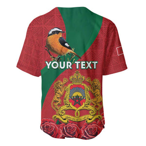 Personalised Afro Morocco Baseball Jersey Happy Proclamation Day - African Pattern