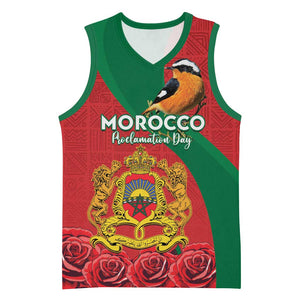 Personalised Afro Morocco Basketball Jersey Happy Proclamation Day - African Pattern - African Pride
