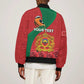 Personalised Afro Morocco Bomber Jacket Happy Proclamation Day - African Pattern