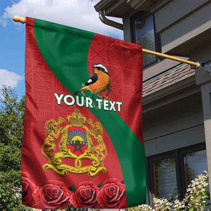 Personalised Afro Morocco Garden Flag Happy Proclamation Day - African Pattern