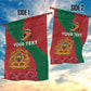 Personalised Afro Morocco Garden Flag Happy Proclamation Day - African Pattern