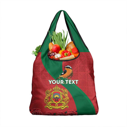 Personalised Afro Morocco Grocery Bag Happy Proclamation Day - African Pattern