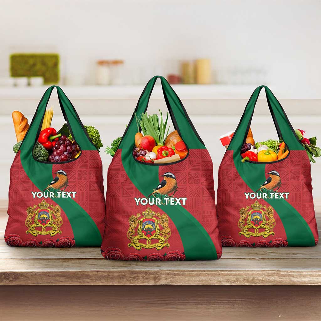 Personalised Afro Morocco Grocery Bag Happy Proclamation Day - African Pattern