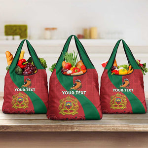 Personalised Afro Morocco Grocery Bag Happy Proclamation Day - African Pattern