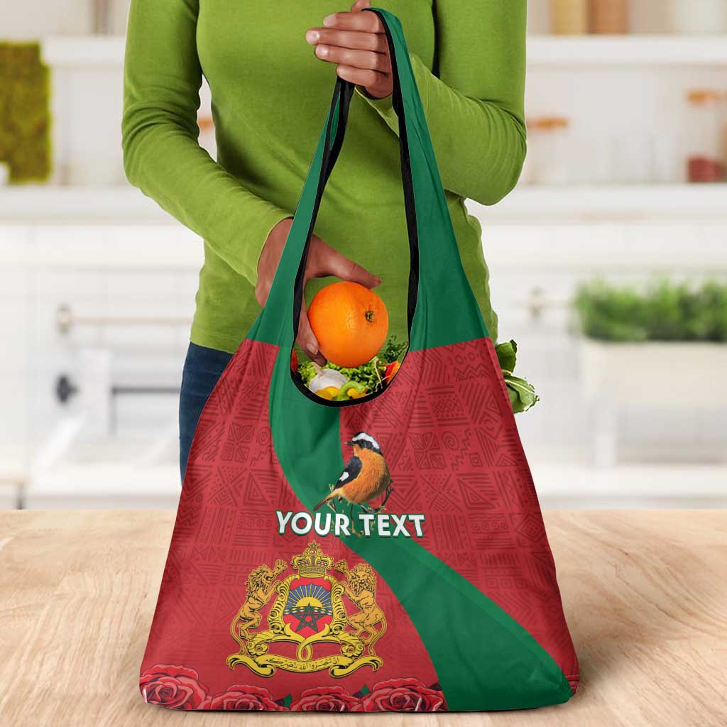 Personalised Afro Morocco Grocery Bag Happy Proclamation Day - African Pattern