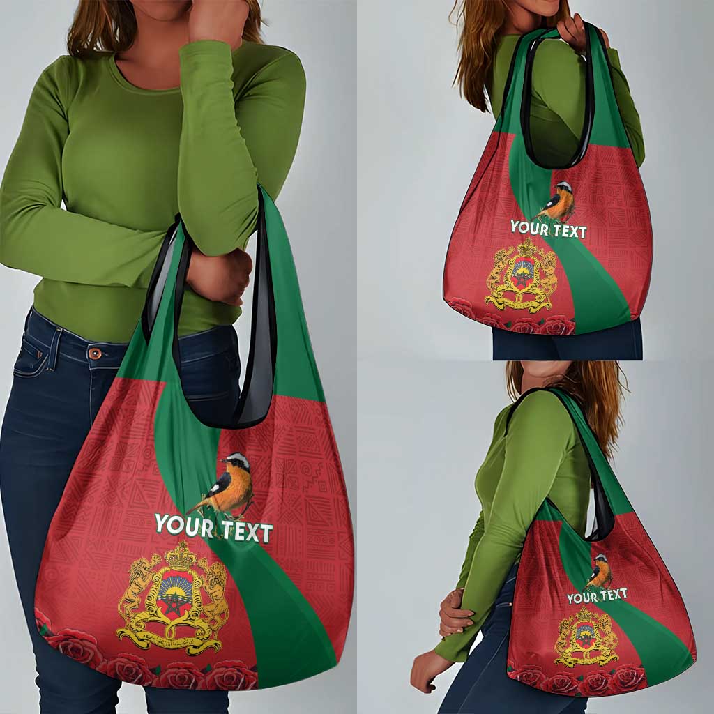Personalised Afro Morocco Grocery Bag Happy Proclamation Day - African Pattern