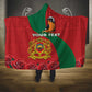 Personalised Afro Morocco Hooded Blanket Happy Proclamation Day - African Pattern
