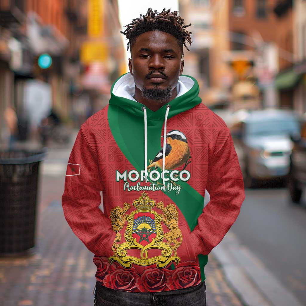 Personalised Afro Morocco Hoodie Happy Proclamation Day - African Pattern